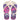 Infradito Havaianas Top Kidsuper Soccer, plantare beige con stampa viola e logo rosa neon